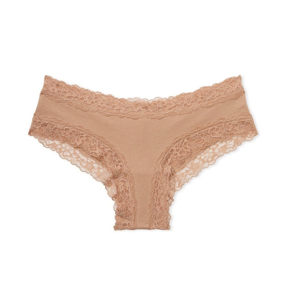 VS Lace Waist Cotton Cheeky Panty